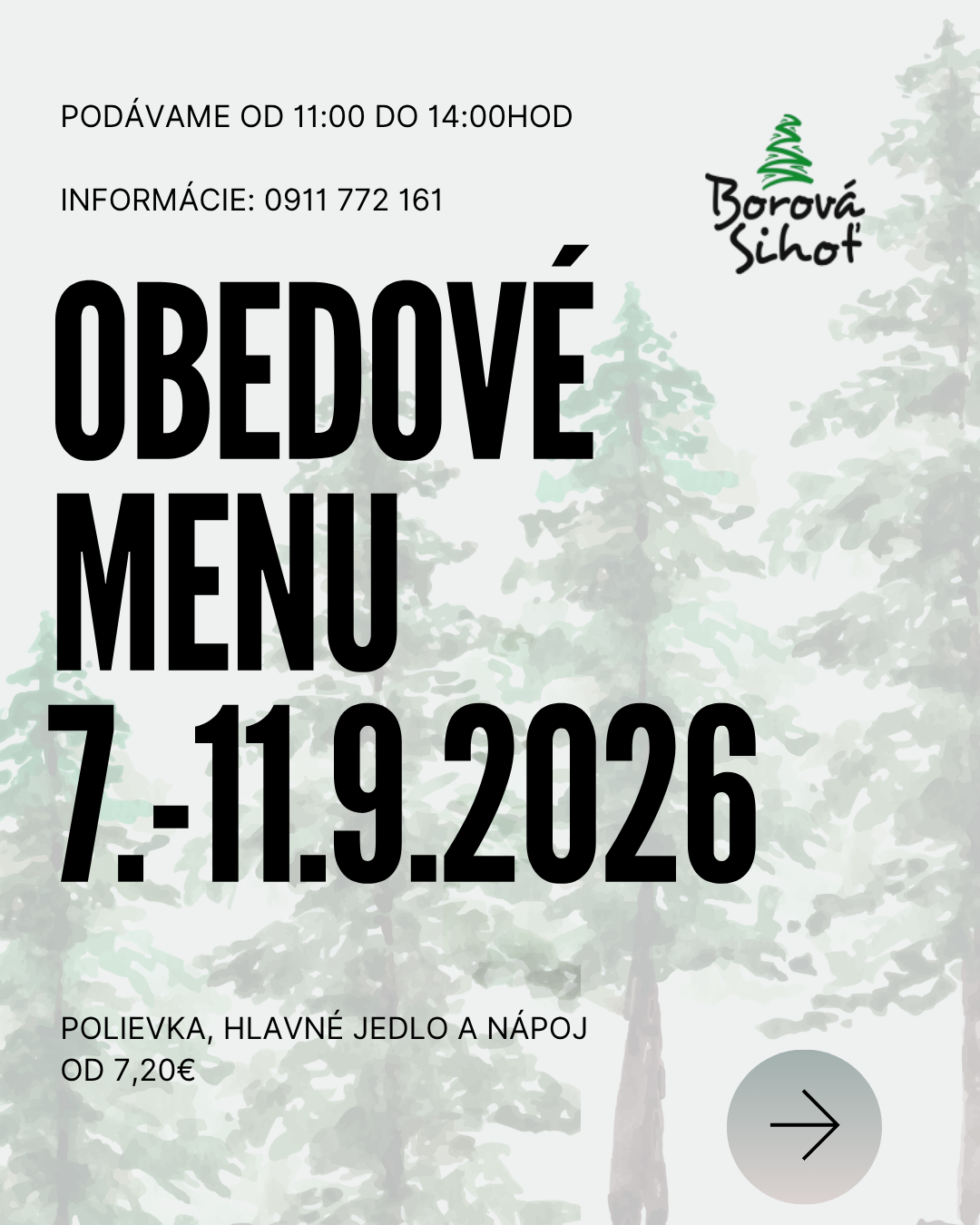Obedov&eacute; menu