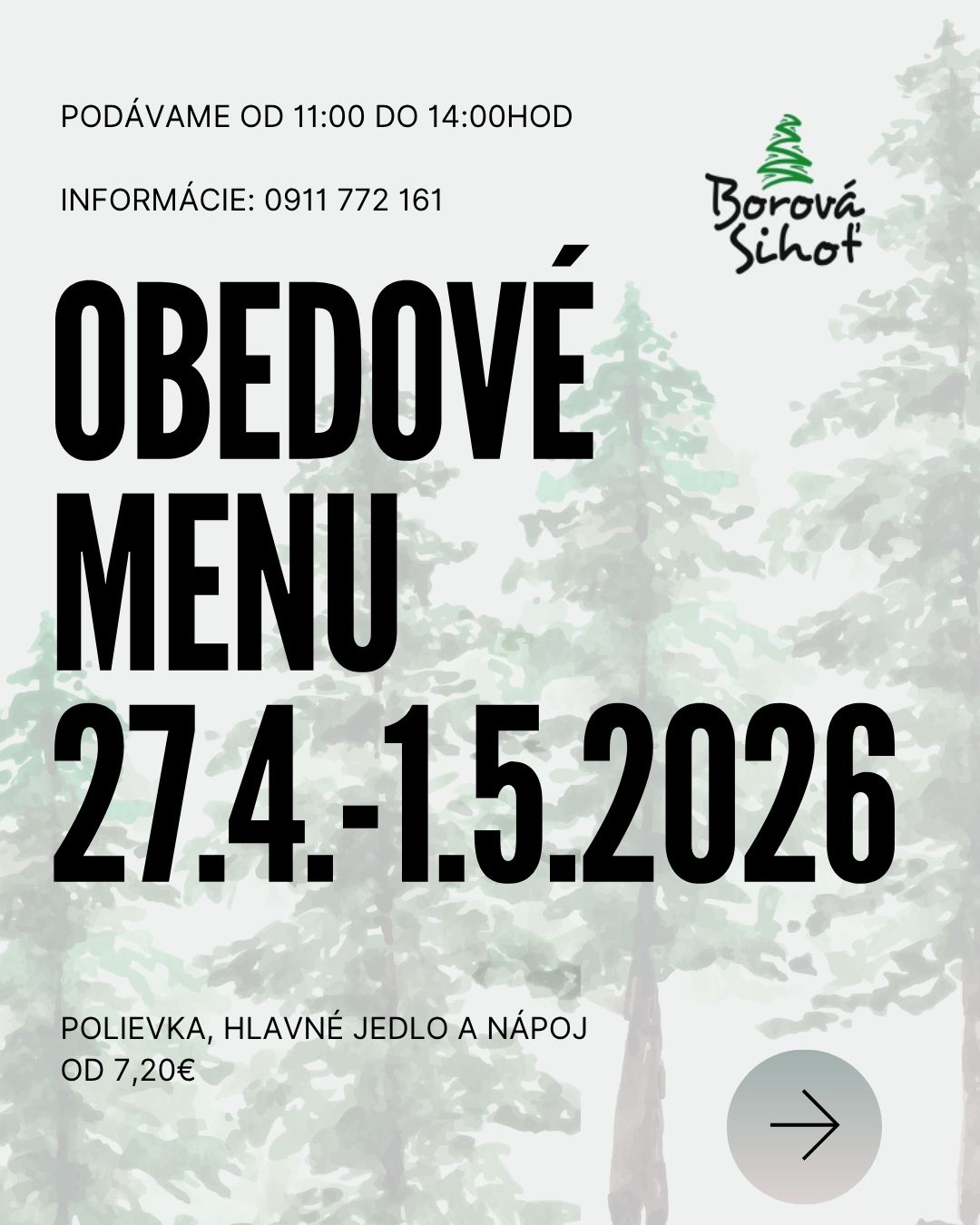 Obedov&eacute; menu